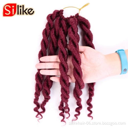 Faux Locs Crochet Hair Wavy Goddess Locs Crochet Hair with Curly Ends Curly Synthetic Braids Hair Extensions